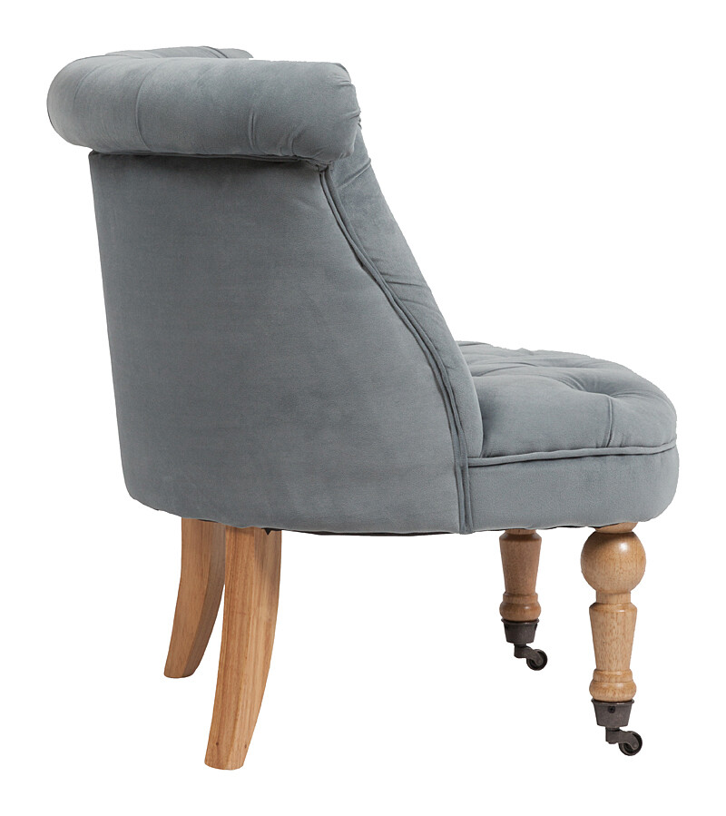 Кресло маленькое серо-синее со стяжкой Amelie - изображение 5