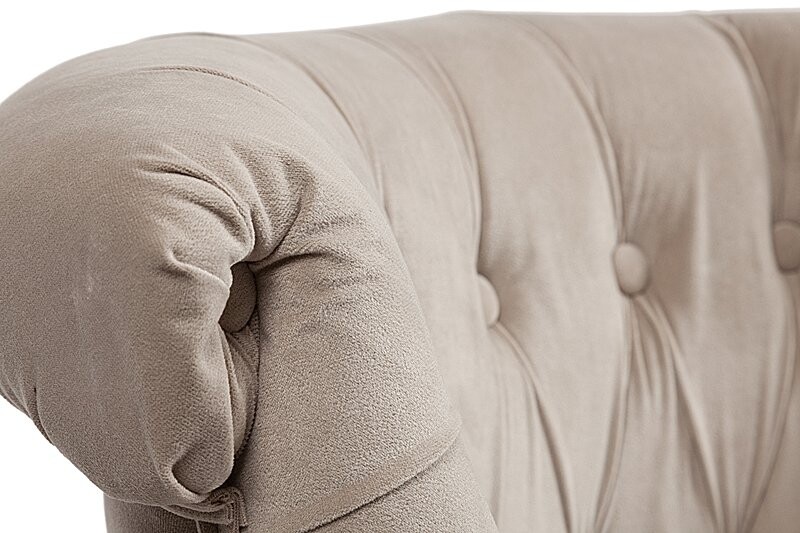 Кресло маленькое серо-бежевое со стяжкой Amelie French Country Chair - изображение 4