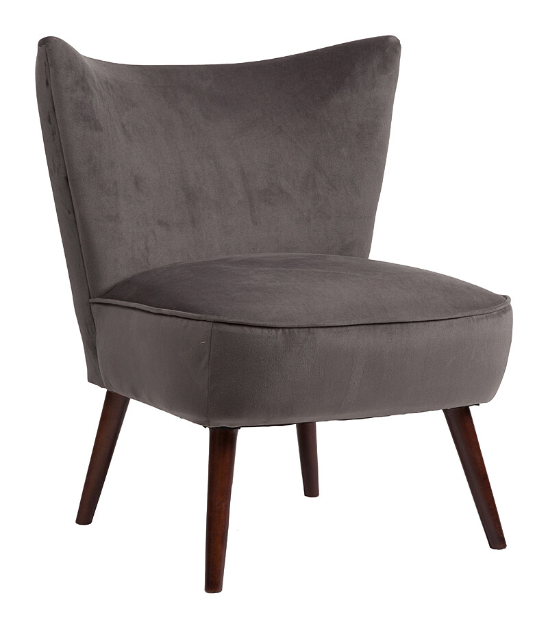 Кресло серое темное, велюр Р Vermont Chair - изображение 2