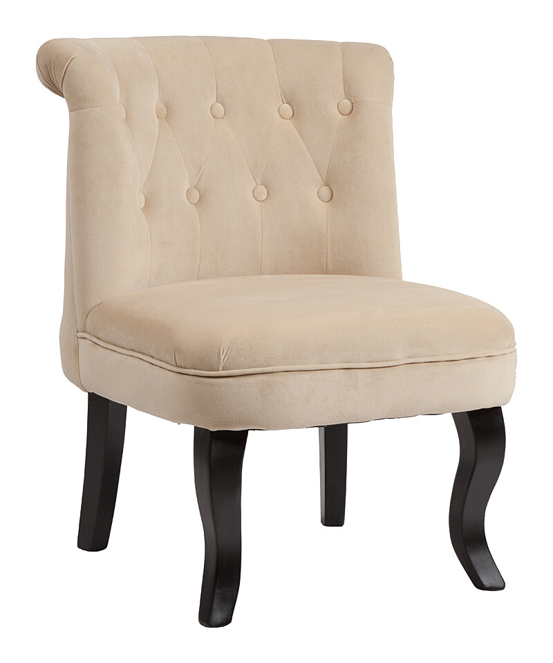 Кресло мягкое с деревянными ножками бежевое Dawson - изображение 2