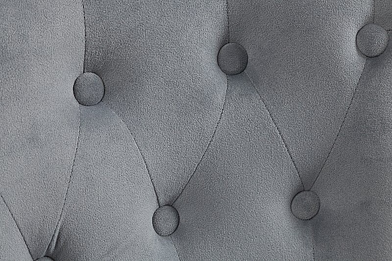 Кресло мягкое с деревянными ножками серо-синее Dawson - изображение 2