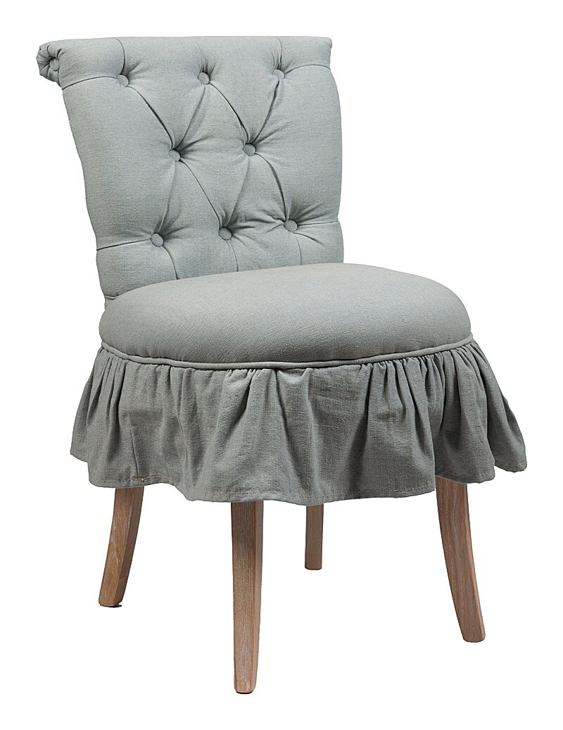 Стул мягкий со стяжкой и "юбкой" голубой Denim Chambray - изображение 2