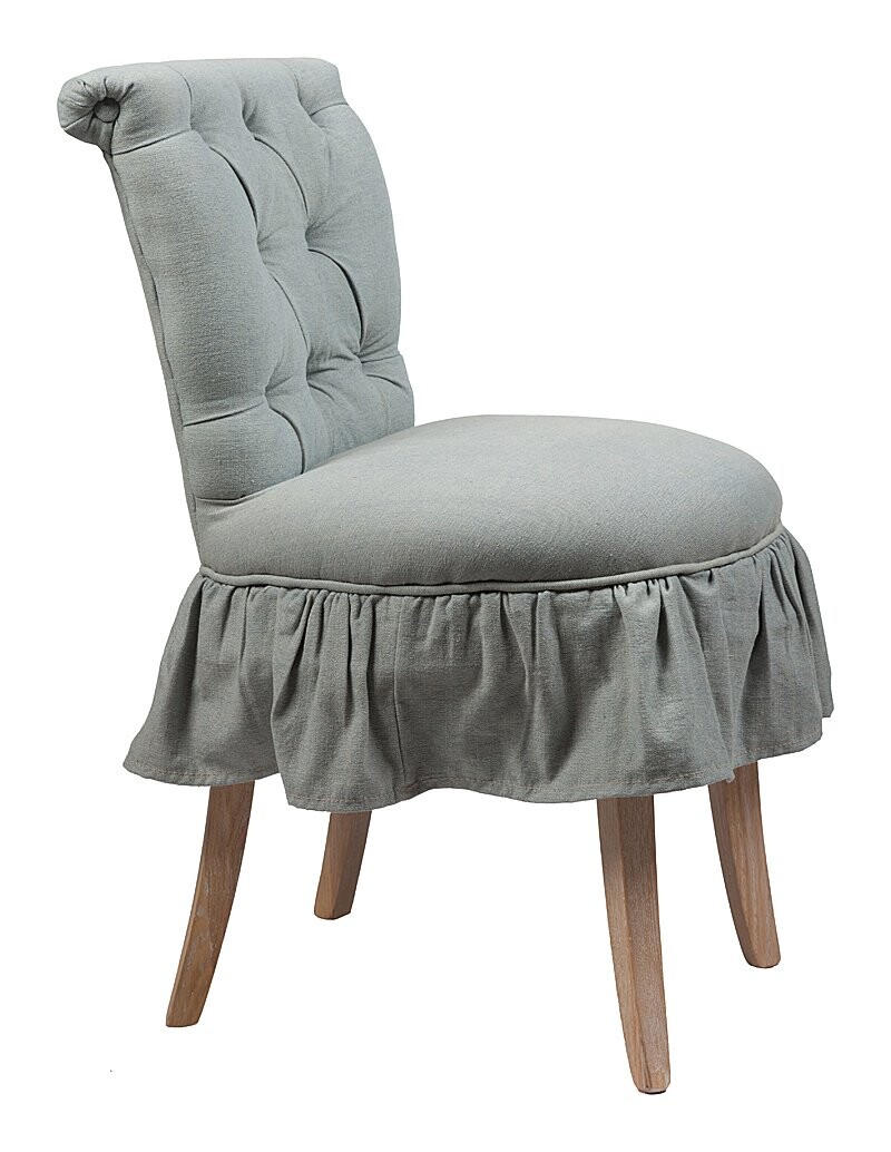 Стул мягкий со стяжкой и "юбкой" голубой Denim Chambray - изображение 3