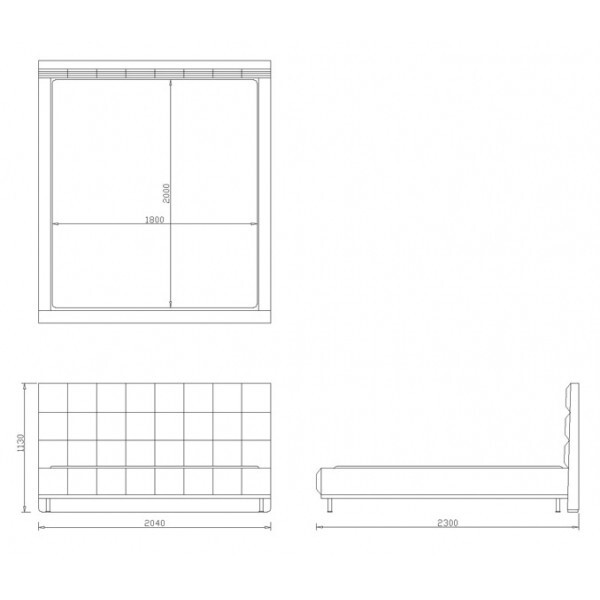 Кровать двуспальная 180х200 фиолетовая Barrywhite - изображение 2