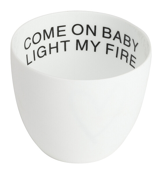 Подсвечник фарфоровый белый Come On Baby Light My Fire - изображение 1