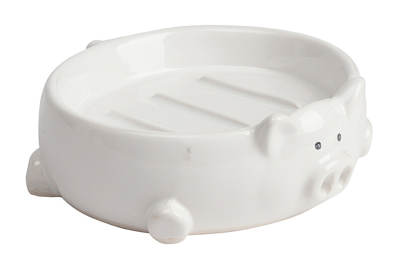 Мыльница керамическая белая Pig Shape - изображение 2