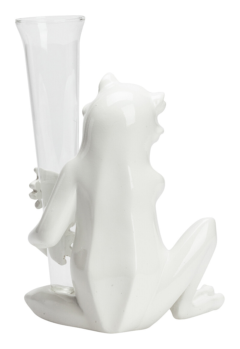 Ваза декоративная лягушка белая Frog Glass - изображение 4