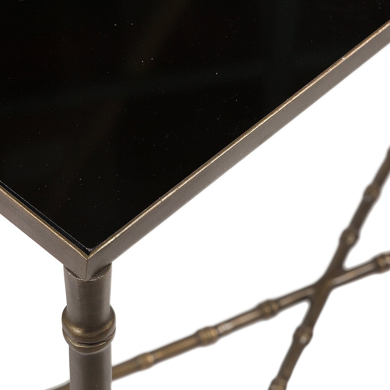 Консоль черная с металлическими фигурными ножками Sferia - изображение 3