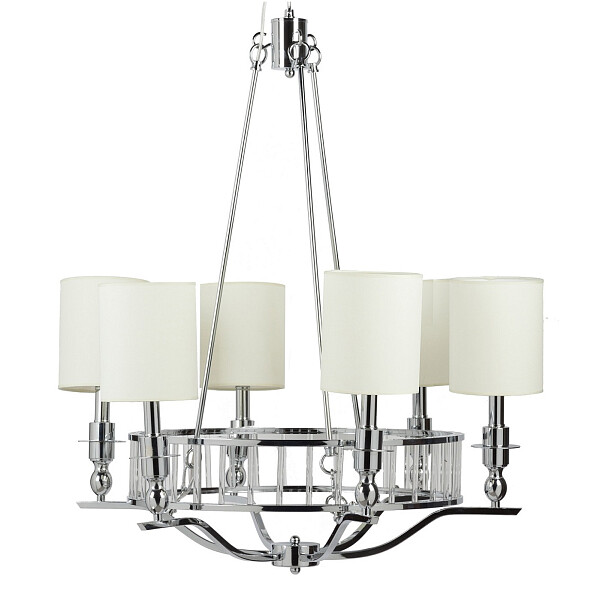 Люстра Easton Light Chandelier хром, бежевая - изображение 1