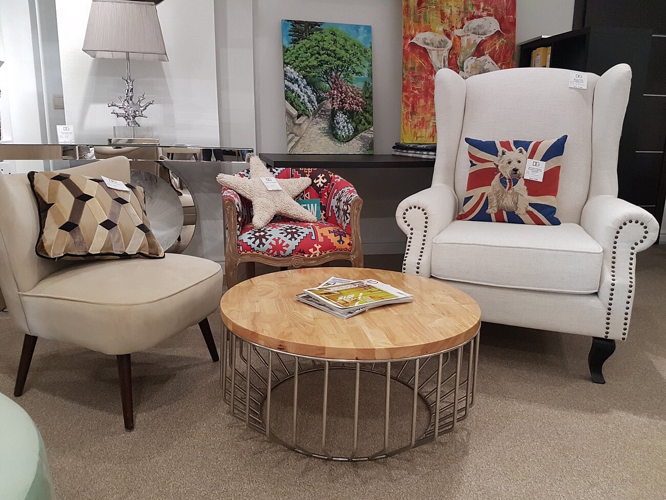 Кресло мягкое с ушами белое Collins Wingback Chair - изображение 7