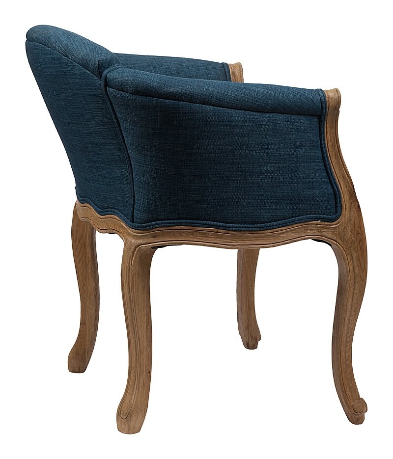 Кресло с мягкими подлокотниками синее Cabriole Elizabeth - изображение 4