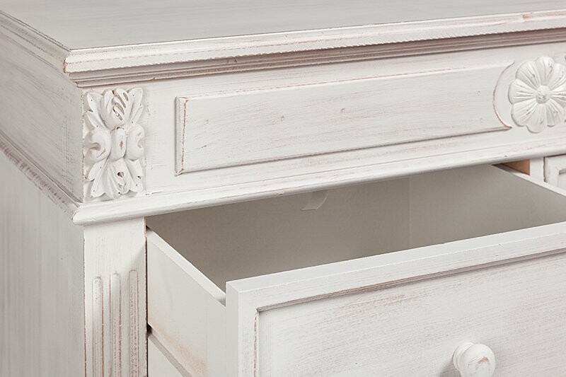 Комод белый с 5 ящиками Lurika - изображение 3