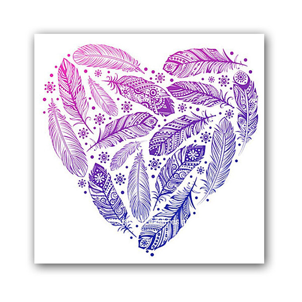 Постер Heart А3 (фиолетовый)