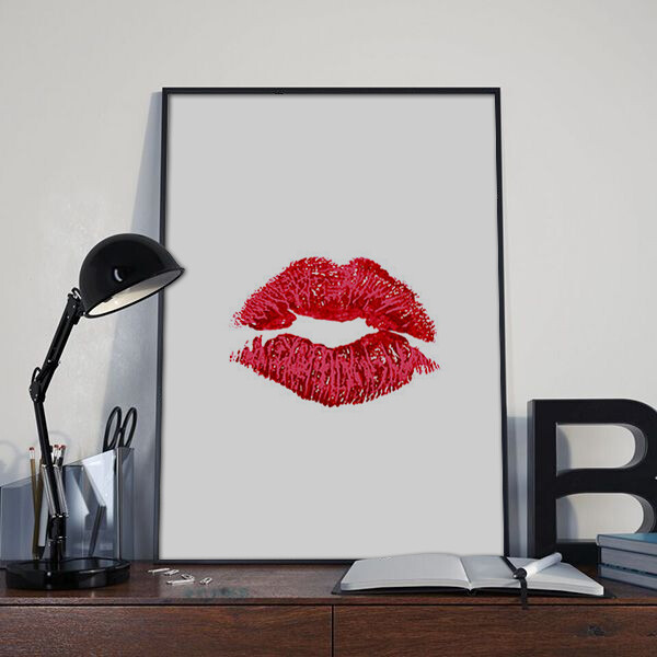 Постер Kiss А4 (красный)