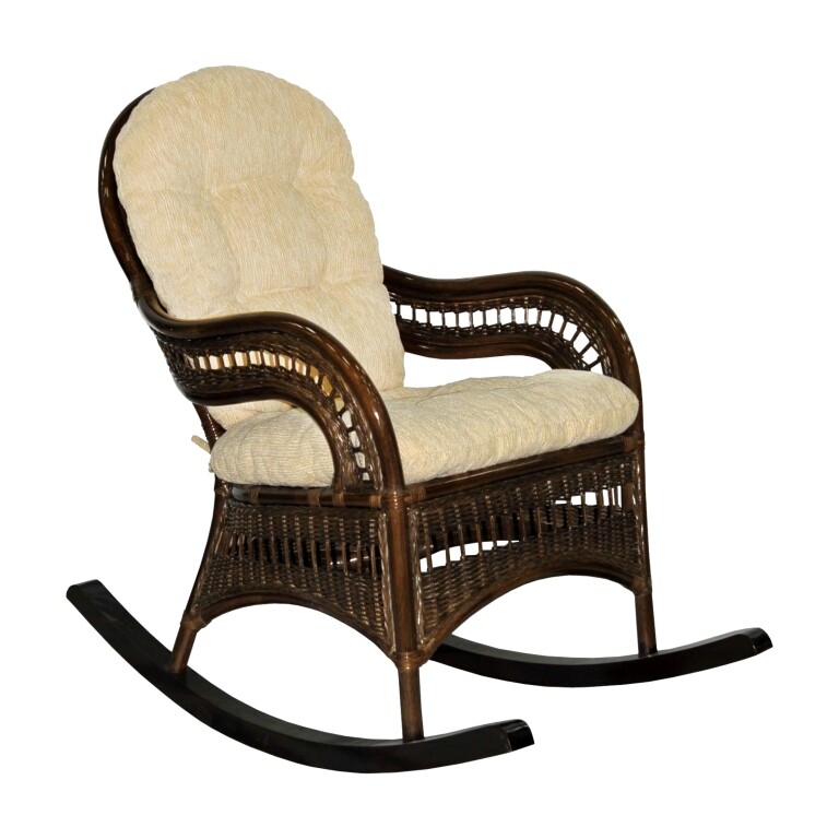 Кресло-качалка коричневое Strict