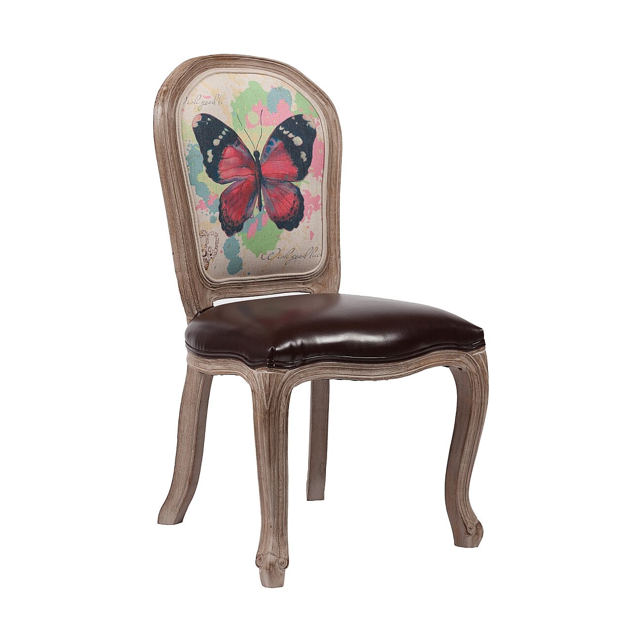 Стул деревянный мягкий с рисунком Wish Good Luck - изображение 3