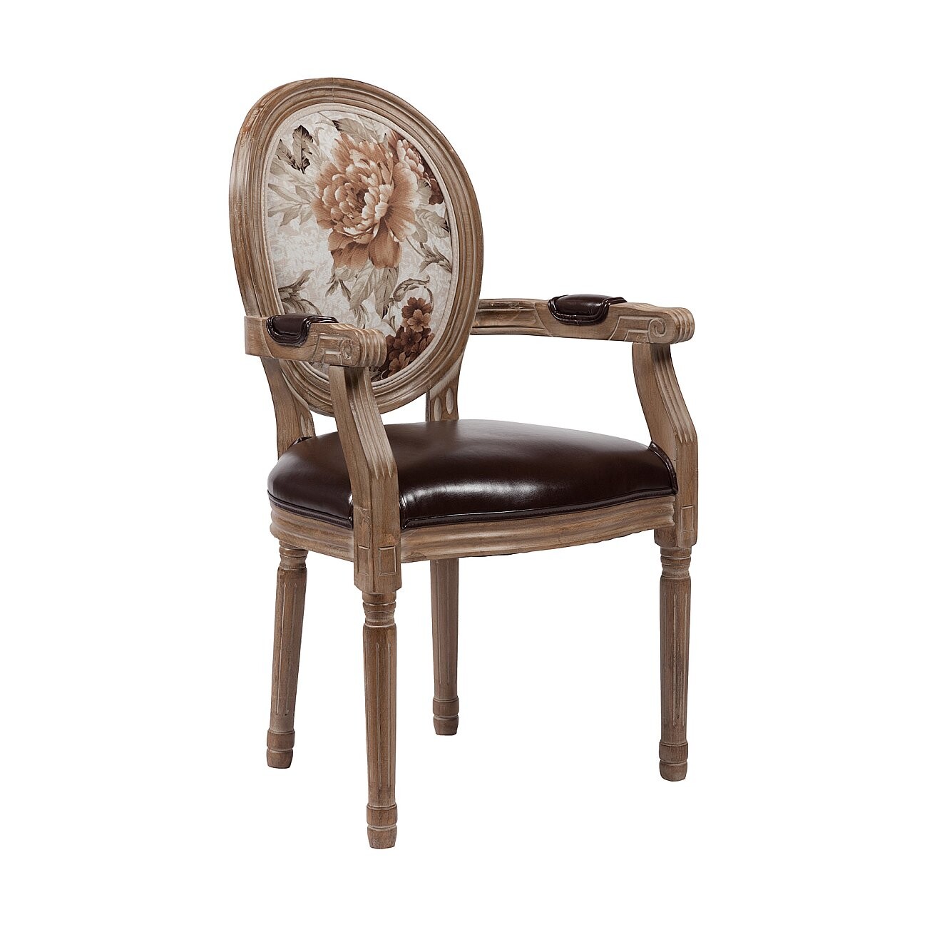 Стул с подлокотниками и медальонной спинкой Vintage Flowers - изображение 3