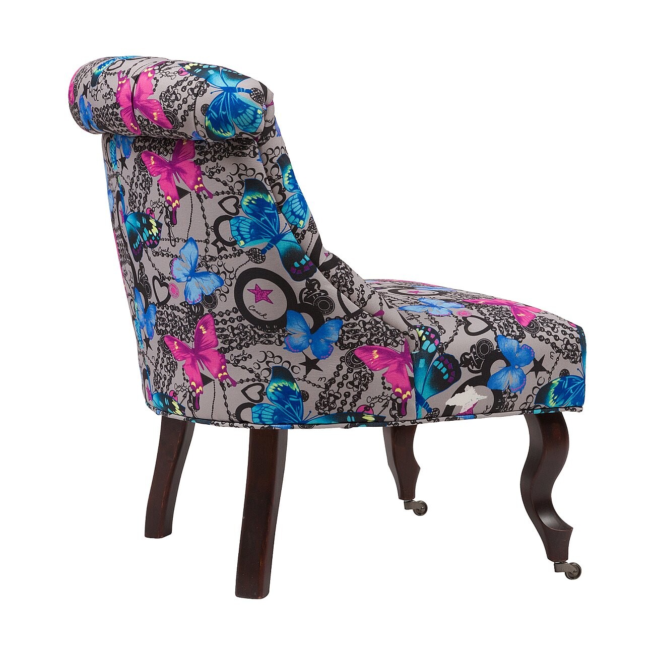 Кресло мягкое с рисунком бабочки Amelie French Country Chair - изображение 4