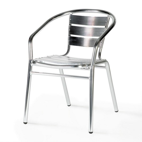 Стул садовый алюминиевый "Милан" Silver metallic - изображение 1
