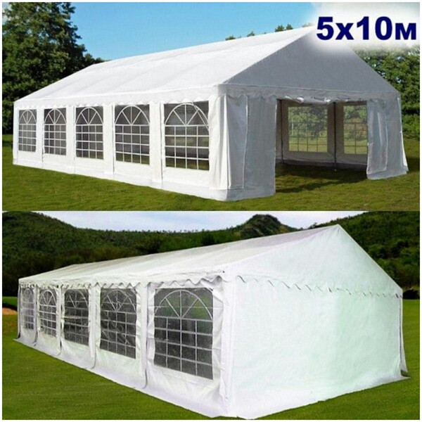 Шатер для отдыха павильон 5х10 м AFM-1029W White - изображение 1