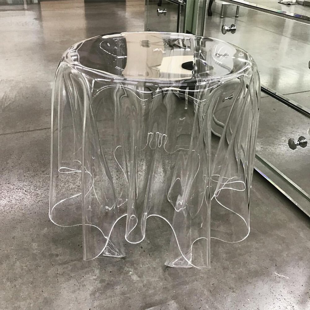Приставной столик прозрачный 43 см k-lt-2