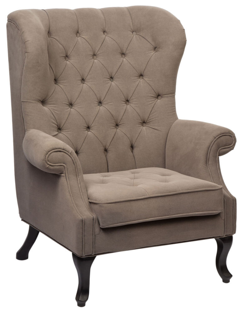 Кресло с мягкими подлокотниками коричневое Soft