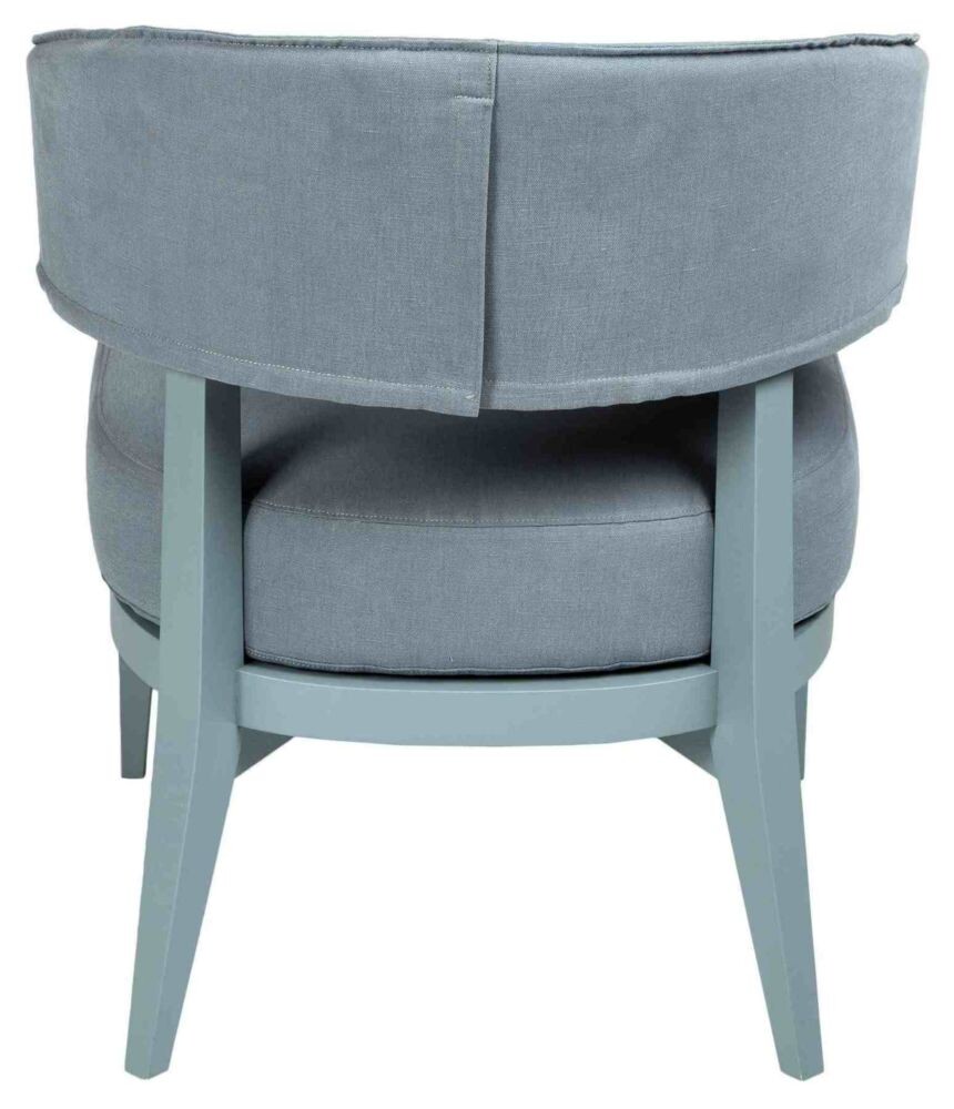 Кресло мягкое с деревянными ножками синее Lenie blue