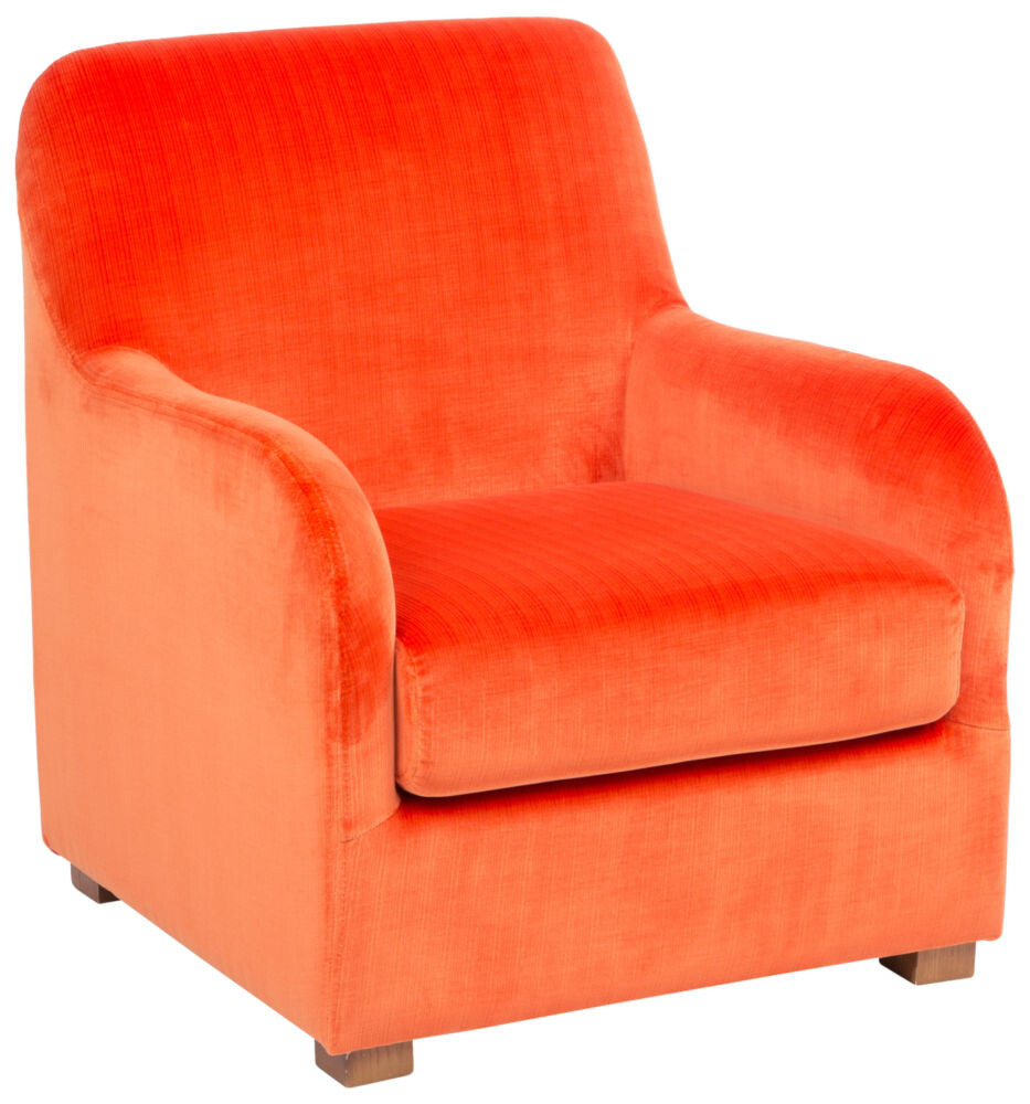 Кресло с мягкими подлокотниками оранжевое Latte