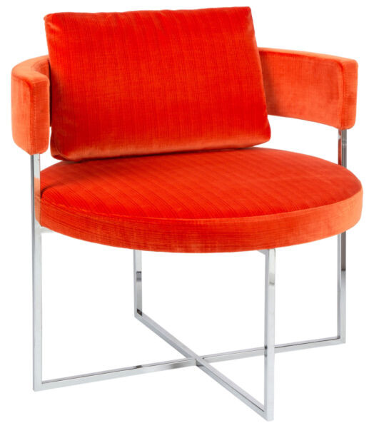 Кресло мягкое оранжевое Sirio velvet orange