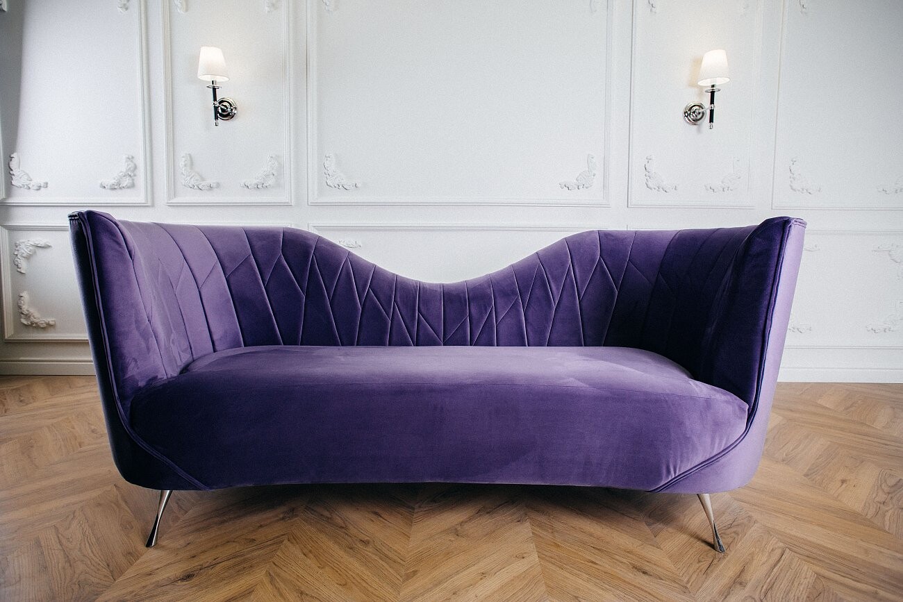 Диван Rozi двухместный полукруглый сиреневый Р - изображение 3