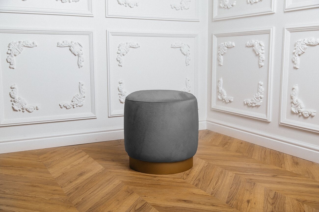 Пуф Osman серый с золотом - изображение 2