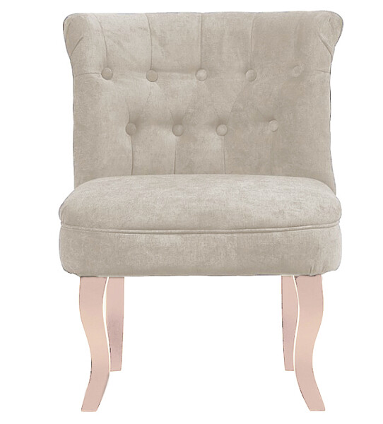 Кресло мягкое с деревянными ножками светло-серое Dawson - изображение 1