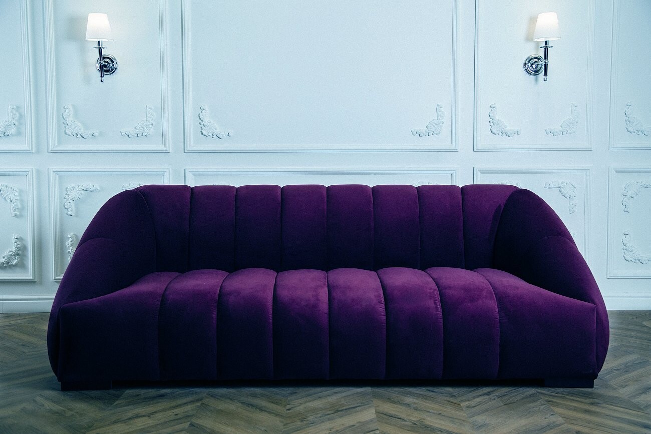 Диван Sofia трехместный прямой фиолетовый - изображение 2