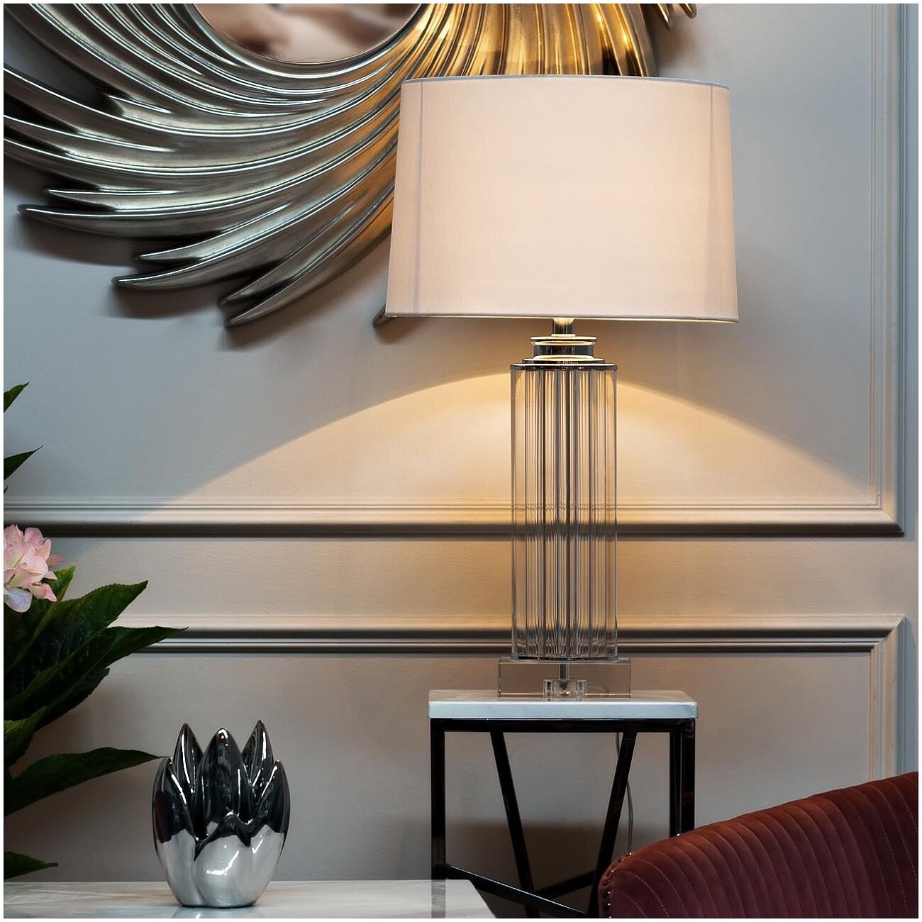 Лампа настольная плафон белый 41х73 см 22-87529 - изображение 3