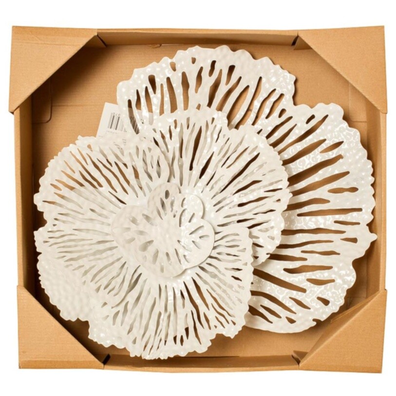 Настенный декор Цветок белый 368х406х953 см - изображение 2