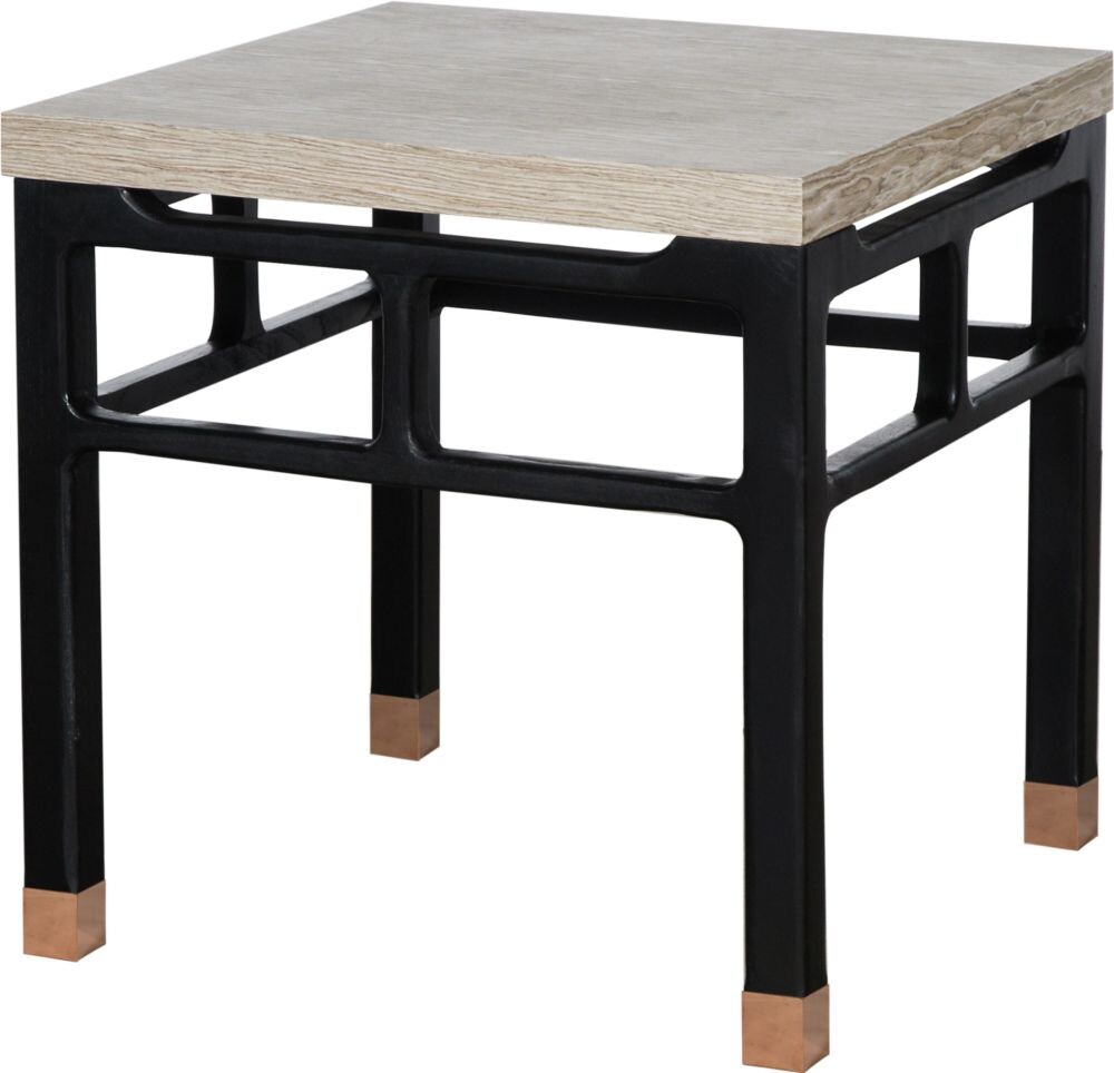 Приставной столик черный квадратный 60 см Fabris