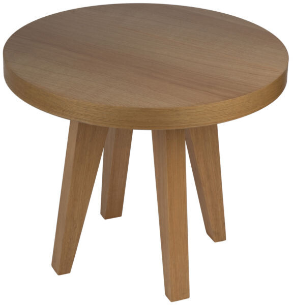 Приставной столик круглый деревянный 80 см шпон дуба Monga oak veneer