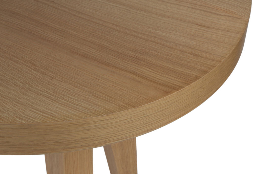 Приставной столик круглый деревянный 80 см шпон дуба Monga oak veneer