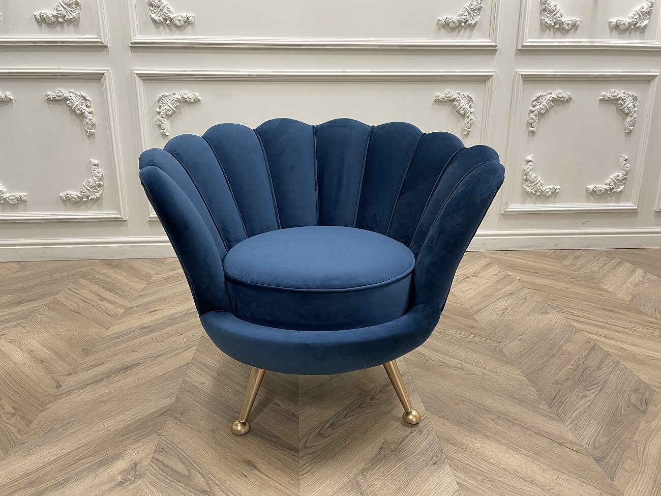 Кресло с мягкими подлокотниками синее Trapezium - изображение 2