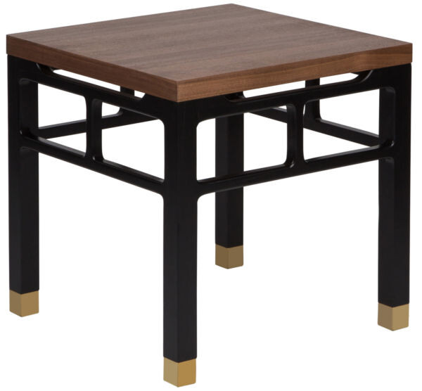 Приставной столик квадратный коричневый 60 см Fabris