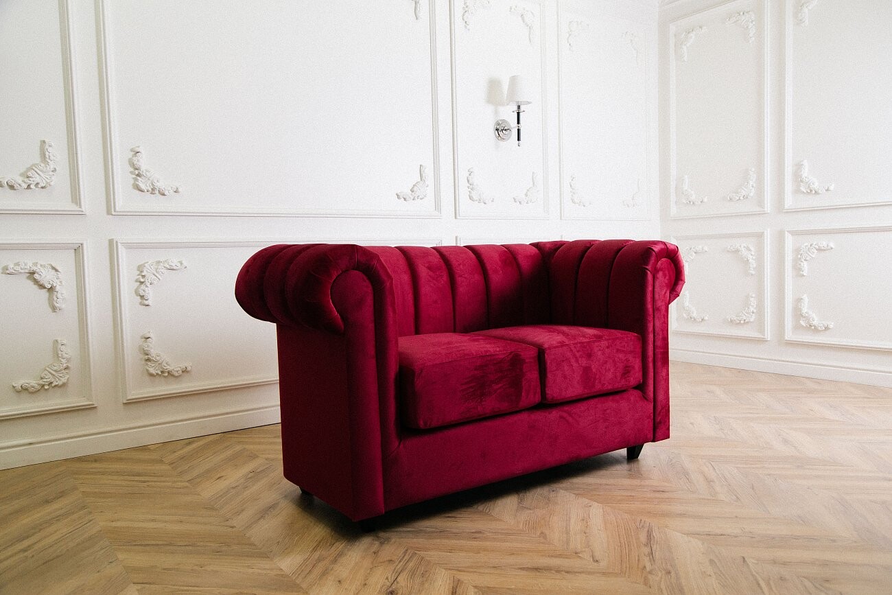 Диван Kartell прямой двухместный Темно-розовый - изображение 4