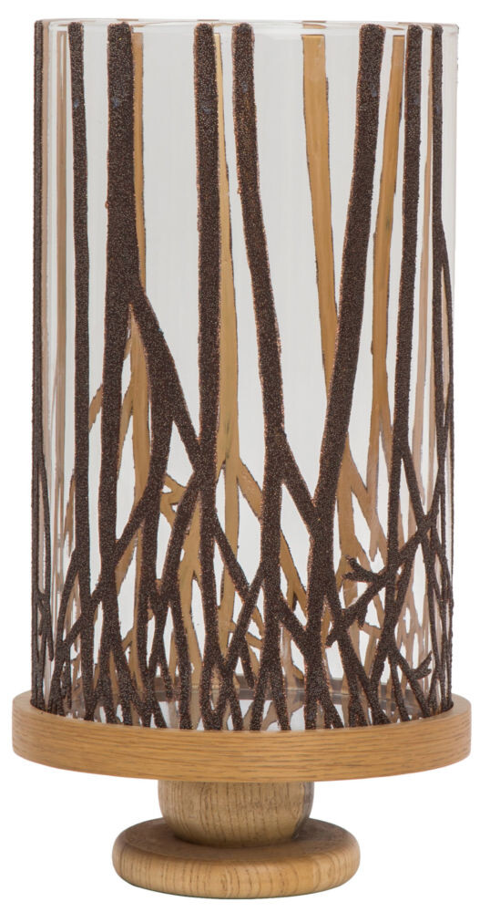 Подсвечник деревянный на 1 свечу бежевый "Ветки"