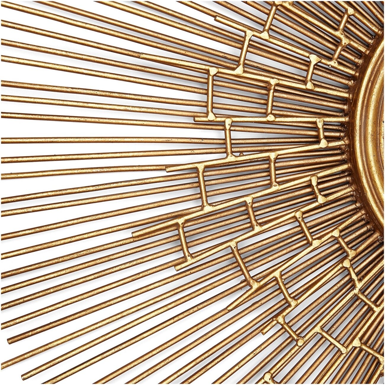 Зеркало-солнце золотое металлическое диаметр 92 см Lombardia - изображение 3