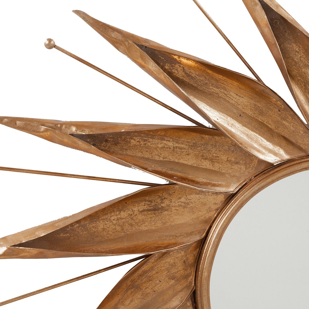 Зеркало-солнце золотое Novara 84 см - изображение 2