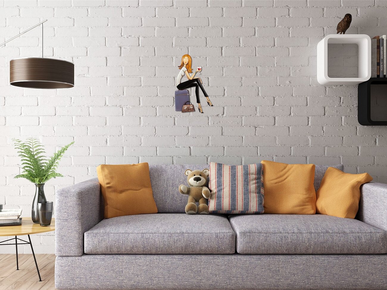 Декоративное настенное панно Traveling Girl - изображение 2