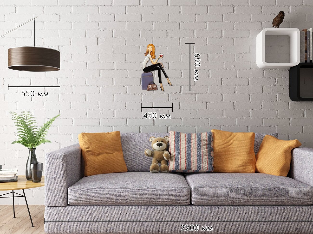 Декоративное настенное панно Traveling Girl - изображение 3