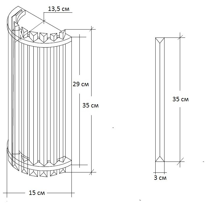 Бра золото Lloyd  S 15x11x35 см 62GDW-D007K5B/350 - изображение 3