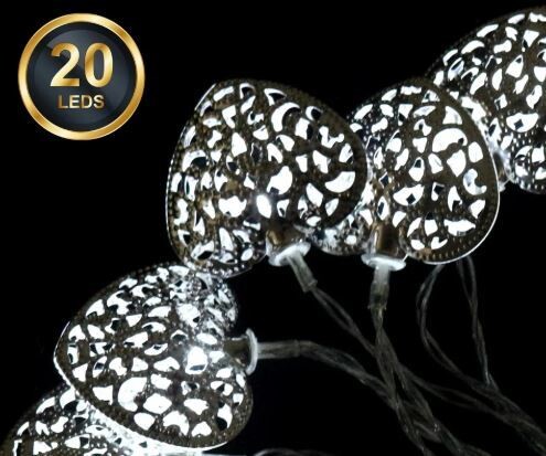 Гирлянда новогодняя "Ажурные сердца" 20 LED - изображение 1