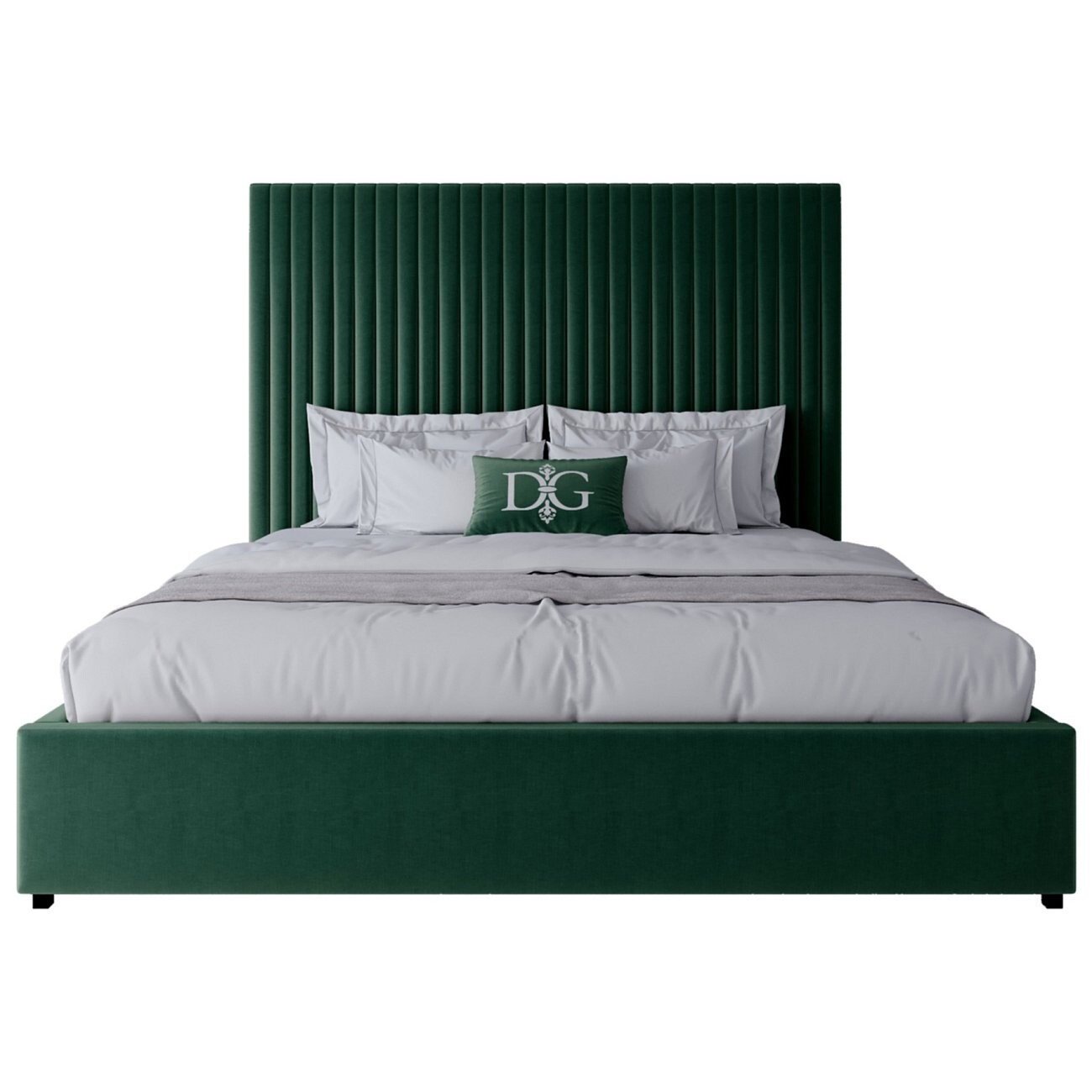 Кровать двуспальная 180х200 зеленая Mora - изображение 2