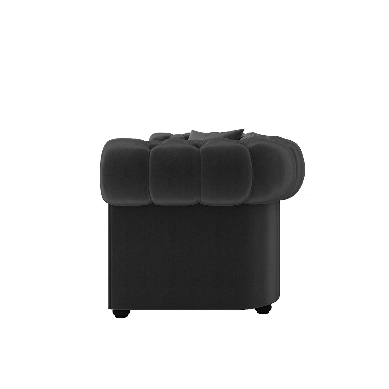 Диван прямой трехместный "Честерфилд" темно-серый 220 см - изображение 3